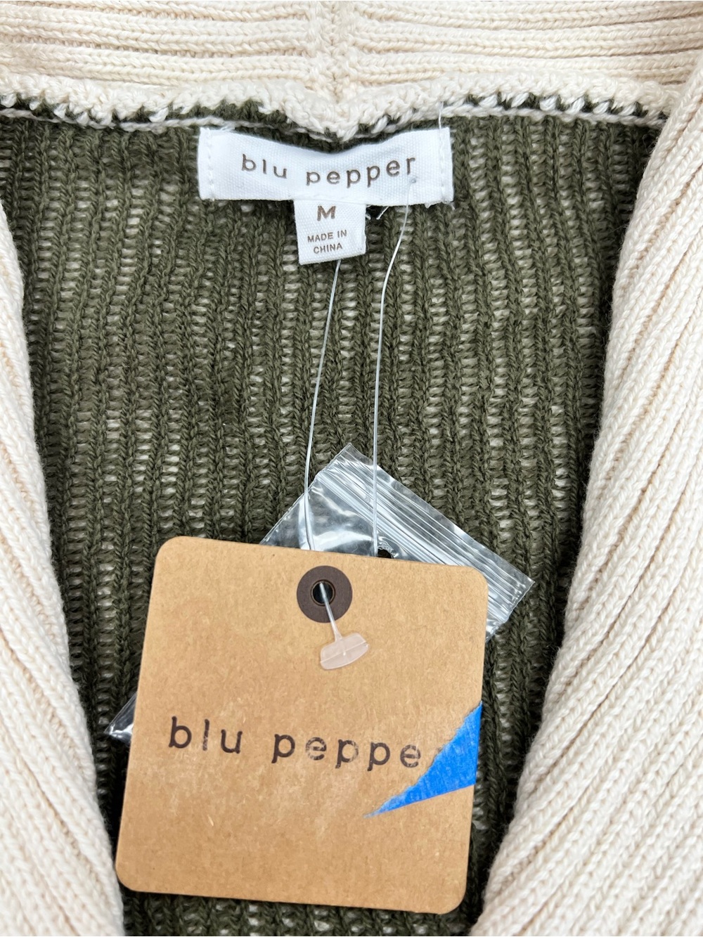 Blu Pepper Cream Shawl Collar Knit Cardigan Deer Cabin & Nature Women’s M - Picture 2 of 13
